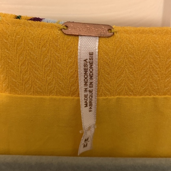 Free People Lost in You Golden Yellow Floral Print Midi Dress Size M NWT - Picture 7 of 10